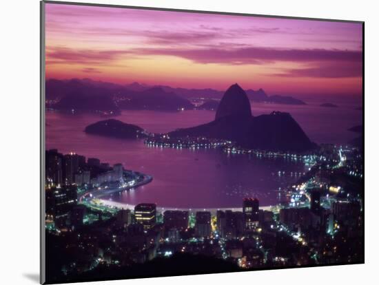 Sugar Loaf Mountain, Guanabara Bay, Rio de Janeiro, Brazil-null-Mounted Photographic Print