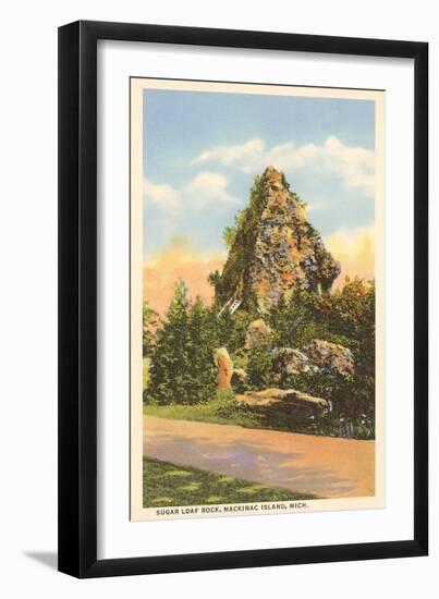 Sugar Loaf Rock, Mackinac Island, Michigan-null-Framed Art Print