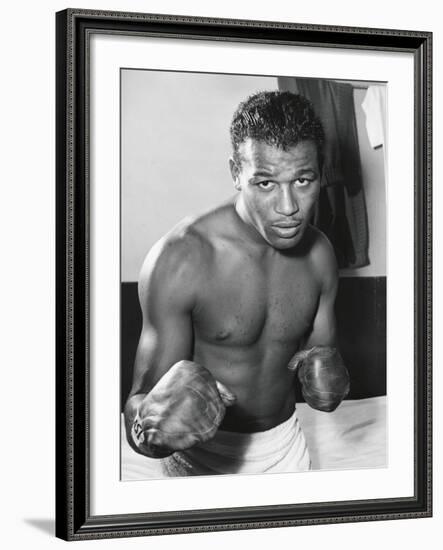 Sugar Ray Robinson Was the Welterweight Boxing Champion from 1946-1950-null-Framed Photo