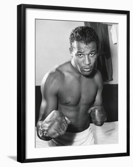 Sugar Ray Robinson Was the Welterweight Boxing Champion from 1946-1950-null-Framed Photo