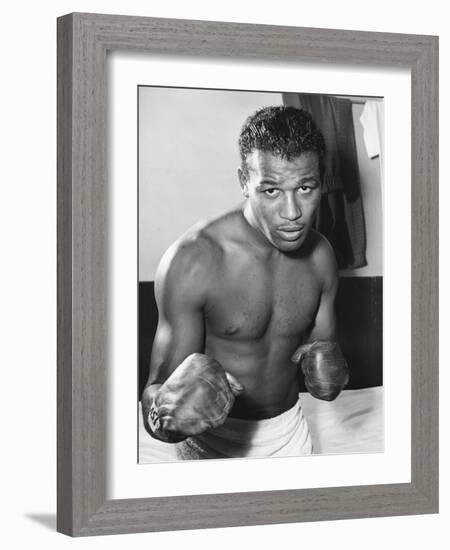 Sugar Ray Robinson Was the Welterweight Boxing Champion from 1946-1950-null-Framed Photo