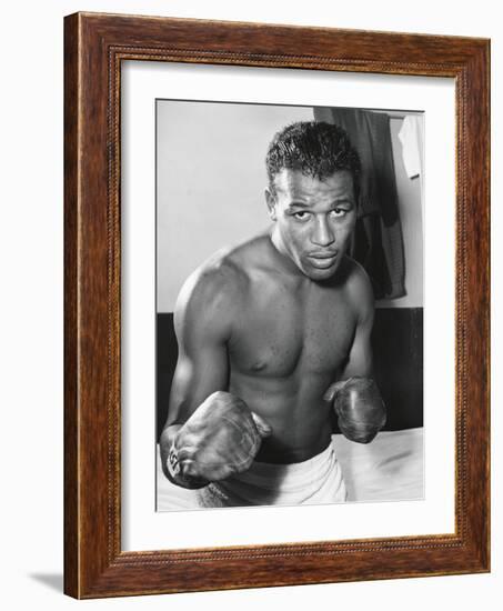 Sugar Ray Robinson Was the Welterweight Boxing Champion from 1946-1950-null-Framed Photo