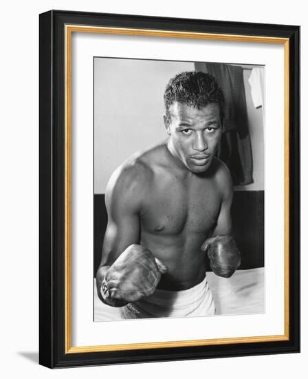 Sugar Ray Robinson Was the Welterweight Boxing Champion from 1946-1950-null-Framed Photo