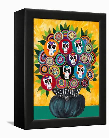 Sugar Skull Bouquet-Kerri Ambrosino-Framed Premier Image Canvas
