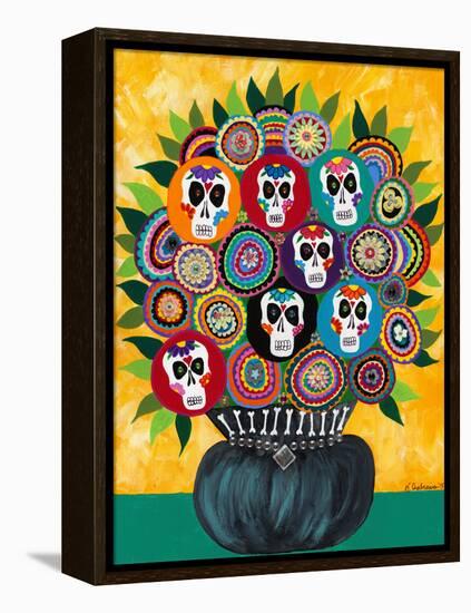 Sugar Skull Bouquet-Kerri Ambrosino-Framed Premier Image Canvas