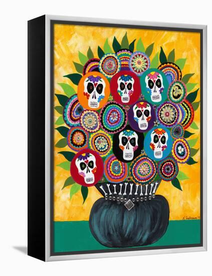 Sugar Skull Bouquet-Kerri Ambrosino-Framed Premier Image Canvas