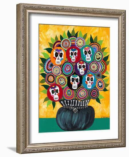 Sugar Skull Bouquet-Kerri Ambrosino-Framed Giclee Print