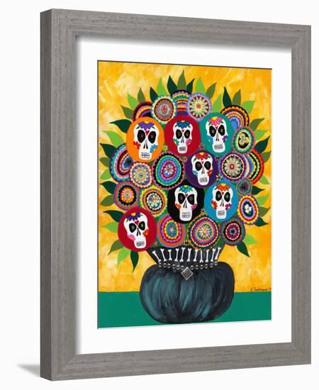 Sugar Skull Bouquet-Kerri Ambrosino-Framed Giclee Print