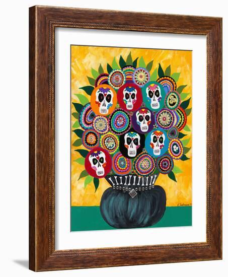 Sugar Skull Bouquet-Kerri Ambrosino-Framed Giclee Print