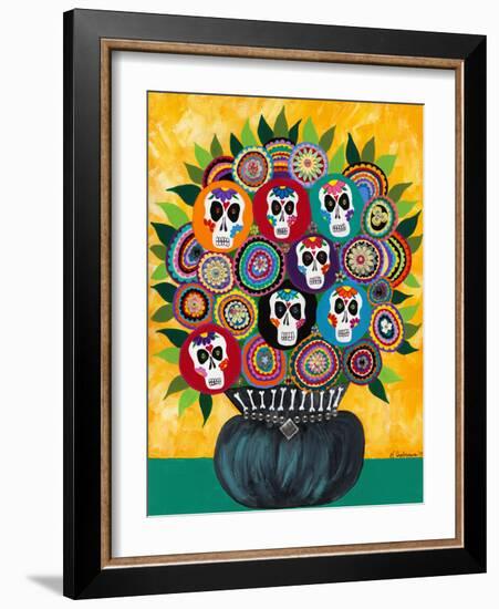 Sugar Skull Bouquet-Kerri Ambrosino-Framed Giclee Print