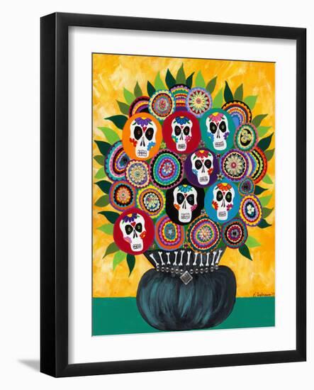 Sugar Skull Bouquet-Kerri Ambrosino-Framed Giclee Print