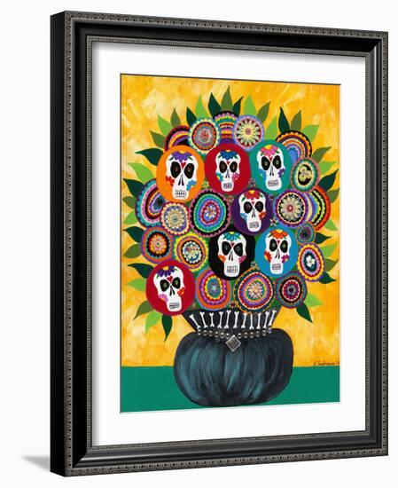 Sugar Skull Bouquet-Kerri Ambrosino-Framed Giclee Print