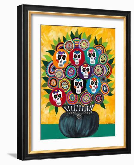 Sugar Skull Bouquet-Kerri Ambrosino-Framed Giclee Print