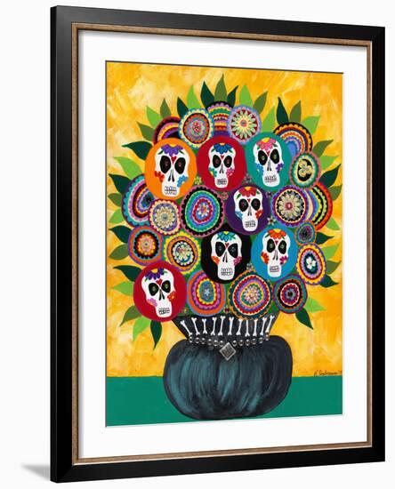 Sugar Skull Bouquet-Kerri Ambrosino-Framed Giclee Print