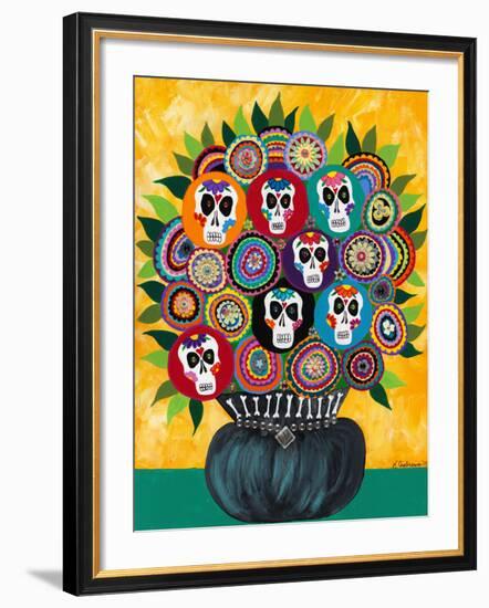 Sugar Skull Bouquet-Kerri Ambrosino-Framed Giclee Print