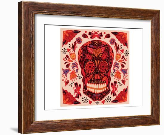 Sugar Skull Day of the Dead-null-Framed Art Print