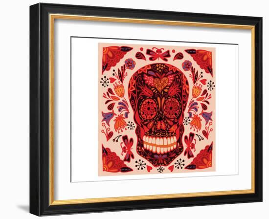 Sugar Skull Day of the Dead-null-Framed Art Print