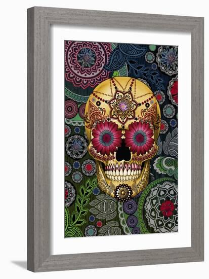 Sugar Skull Paisley Garden-Fusion Idol Arts-Framed Giclee Print