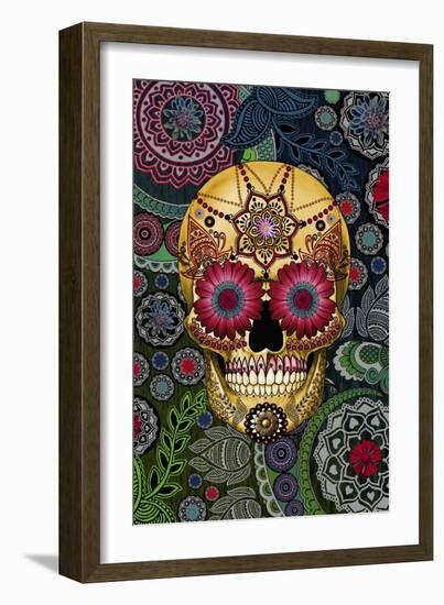 Sugar Skull Paisley Garden-Fusion Idol Arts-Framed Giclee Print