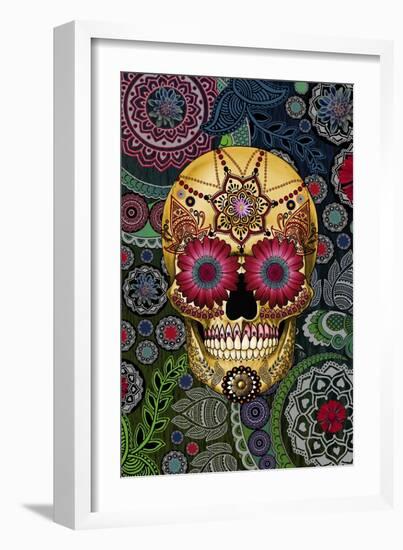 Sugar Skull Paisley Garden-Fusion Idol Arts-Framed Giclee Print