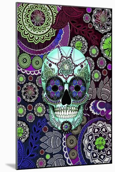 Sugar Skull Sombrero Night-Fusion Idol Arts-Mounted Giclee Print