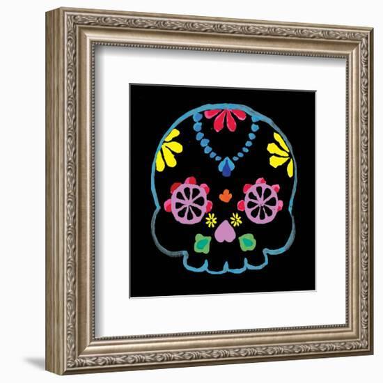 Sugar Skull Velvet II-Rosa Mesa-Framed Art Print