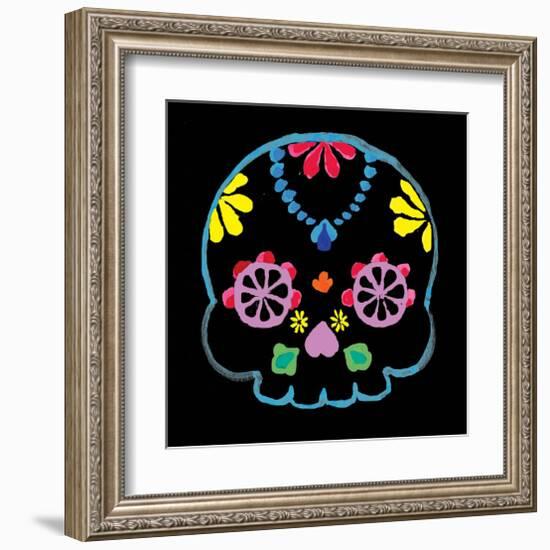 Sugar Skull Velvet II-Rosa Mesa-Framed Art Print