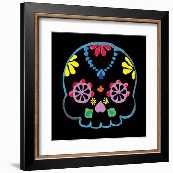 Sugar Skull Velvet II-Rosa Mesa-Framed Art Print