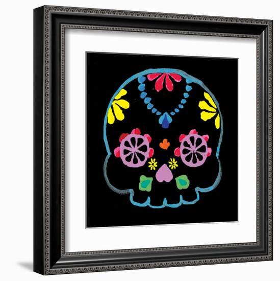 Sugar Skull Velvet II-Rosa Mesa-Framed Art Print