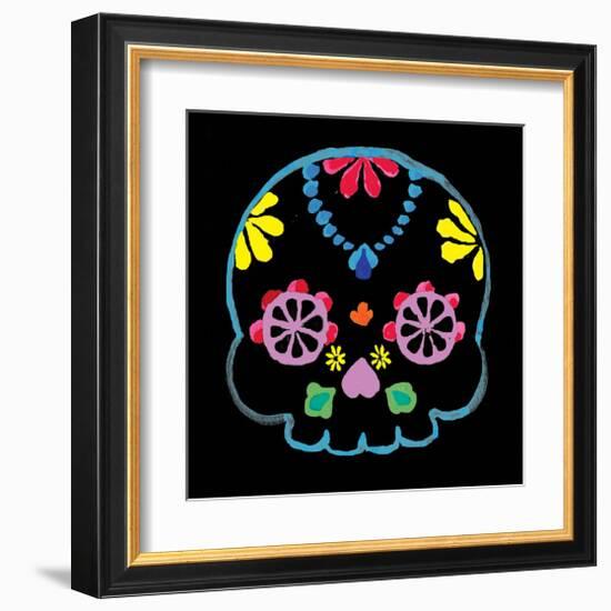 Sugar Skull Velvet II-Rosa Mesa-Framed Art Print