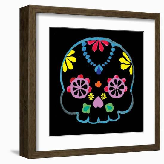 Sugar Skull Velvet II-Rosa Mesa-Framed Art Print