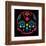 Sugar Skull Velvet III-Rosa Mesa-Framed Art Print