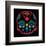 Sugar Skull Velvet III-Rosa Mesa-Framed Art Print