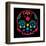 Sugar Skull Velvet III-Rosa Mesa-Framed Art Print