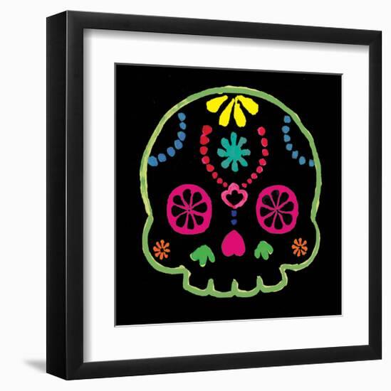 Sugar Skull Velvet IV-Rosa Mesa-Framed Art Print