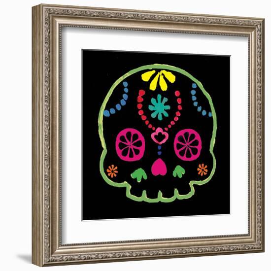 Sugar Skull Velvet IV-Rosa Mesa-Framed Art Print