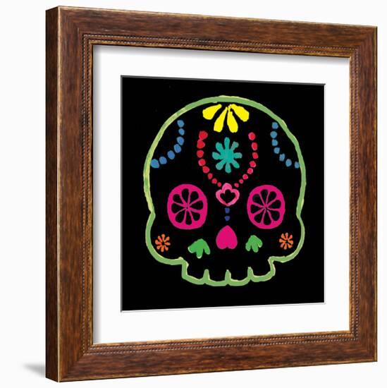 Sugar Skull Velvet IV-Rosa Mesa-Framed Art Print