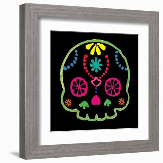 Sugar Skull Velvet IV-Rosa Mesa-Framed Art Print