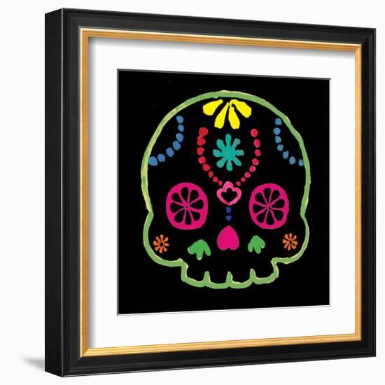 Sugar Skull Velvet IV-Rosa Mesa-Framed Art Print