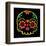 Sugar Skull Velvet-Rosa Mesa-Framed Art Print