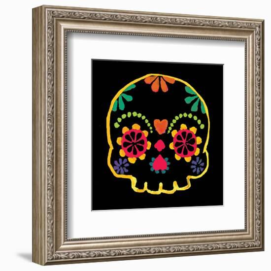 Sugar Skull Velvet-Rosa Mesa-Framed Art Print