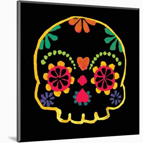 Sugar Skull Velvet-Rosa Mesa-Mounted Art Print