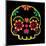 Sugar Skull Velvet-Rosa Mesa-Mounted Art Print