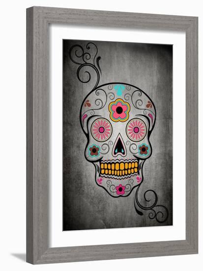 Sugar Skull-Lantern Press-Framed Art Print