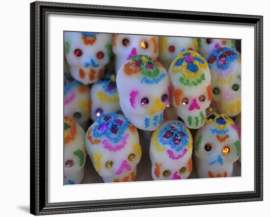 Sugar Skulls are Exchanged Between Friends for Day of the Dead Festivities, Oaxaca, Mexico-Judith Haden-Framed Photographic Print