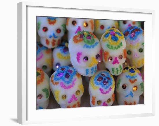 Sugar Skulls are Exchanged Between Friends for Day of the Dead Festivities, Oaxaca, Mexico-Judith Haden-Framed Photographic Print