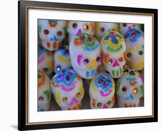 Sugar Skulls are Exchanged Between Friends for Day of the Dead Festivities, Oaxaca, Mexico-Judith Haden-Framed Photographic Print