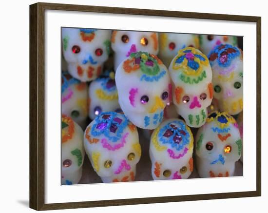 Sugar Skulls are Exchanged Between Friends for Day of the Dead Festivities, Oaxaca, Mexico-Judith Haden-Framed Photographic Print