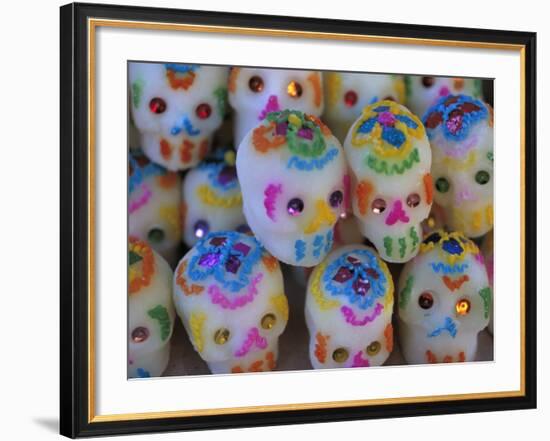 Sugar Skulls are Exchanged Between Friends for Day of the Dead Festivities, Oaxaca, Mexico-Judith Haden-Framed Photographic Print