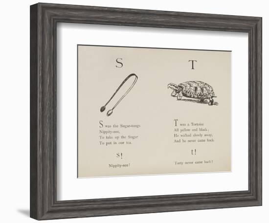 Sugar-tongues and Tortoise From Nonsense Alphabets Drawn and Written by Edward Lear.-Edward Lear-Framed Giclee Print